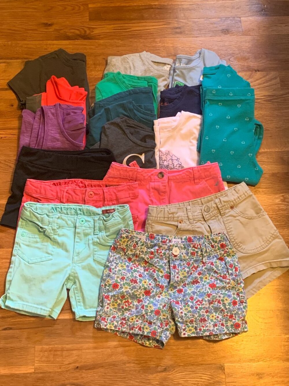 Girls Kids Size 6, 6x Shirts and Shorts Bundle